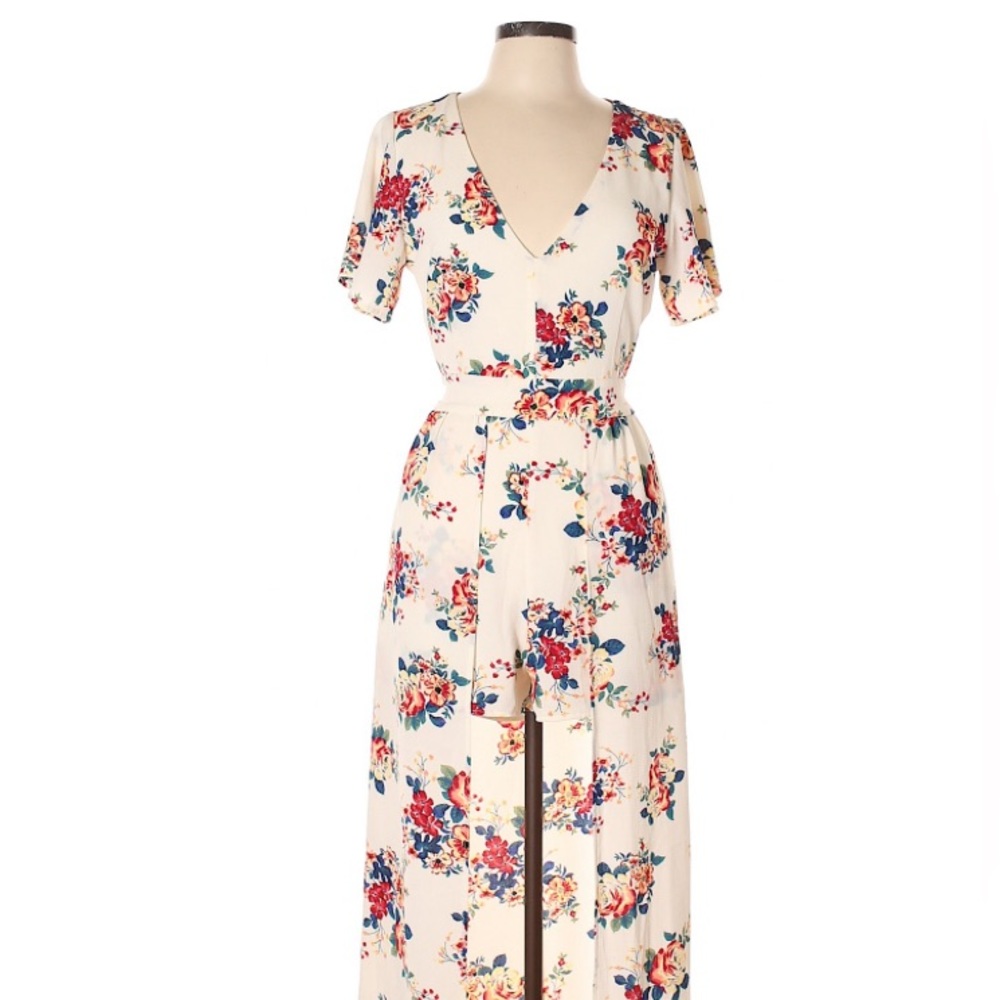 White Floral Jumpsuit